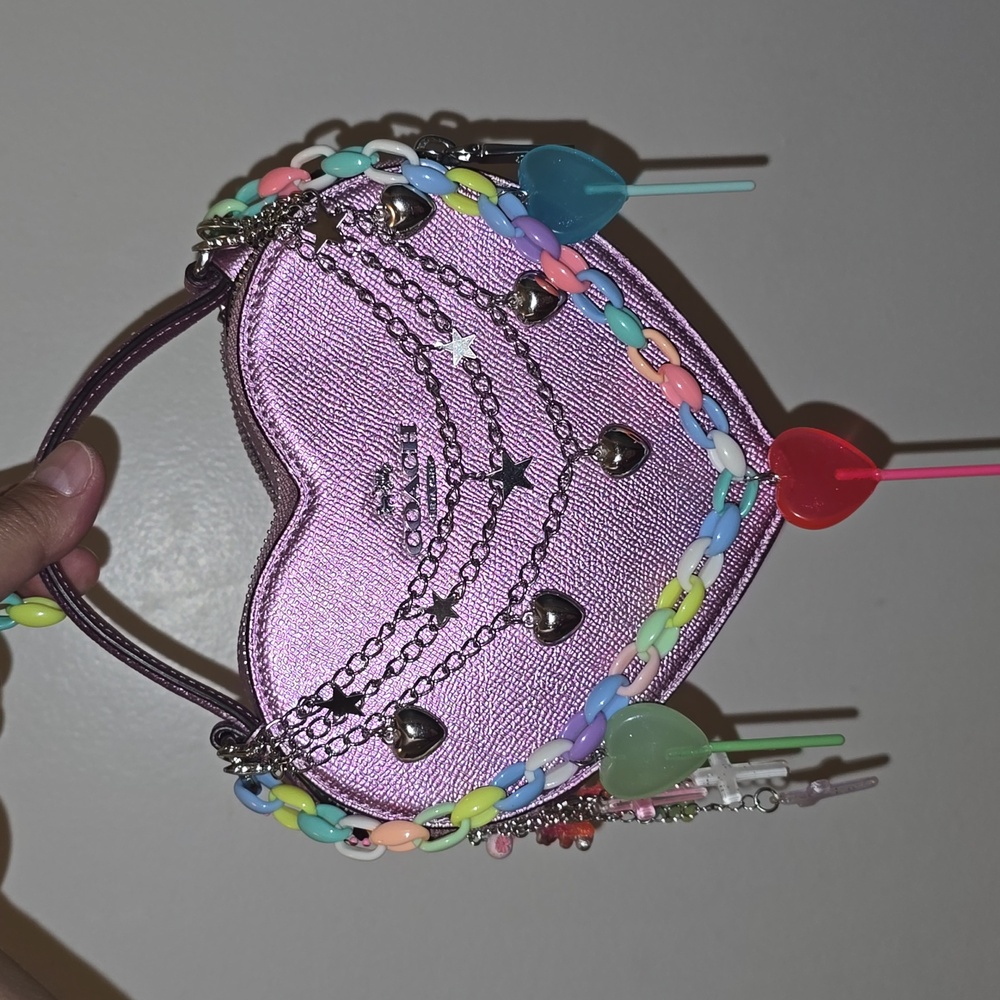 Pink Coach Heart Purse heart 💗💘